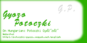 gyozo potoczki business card